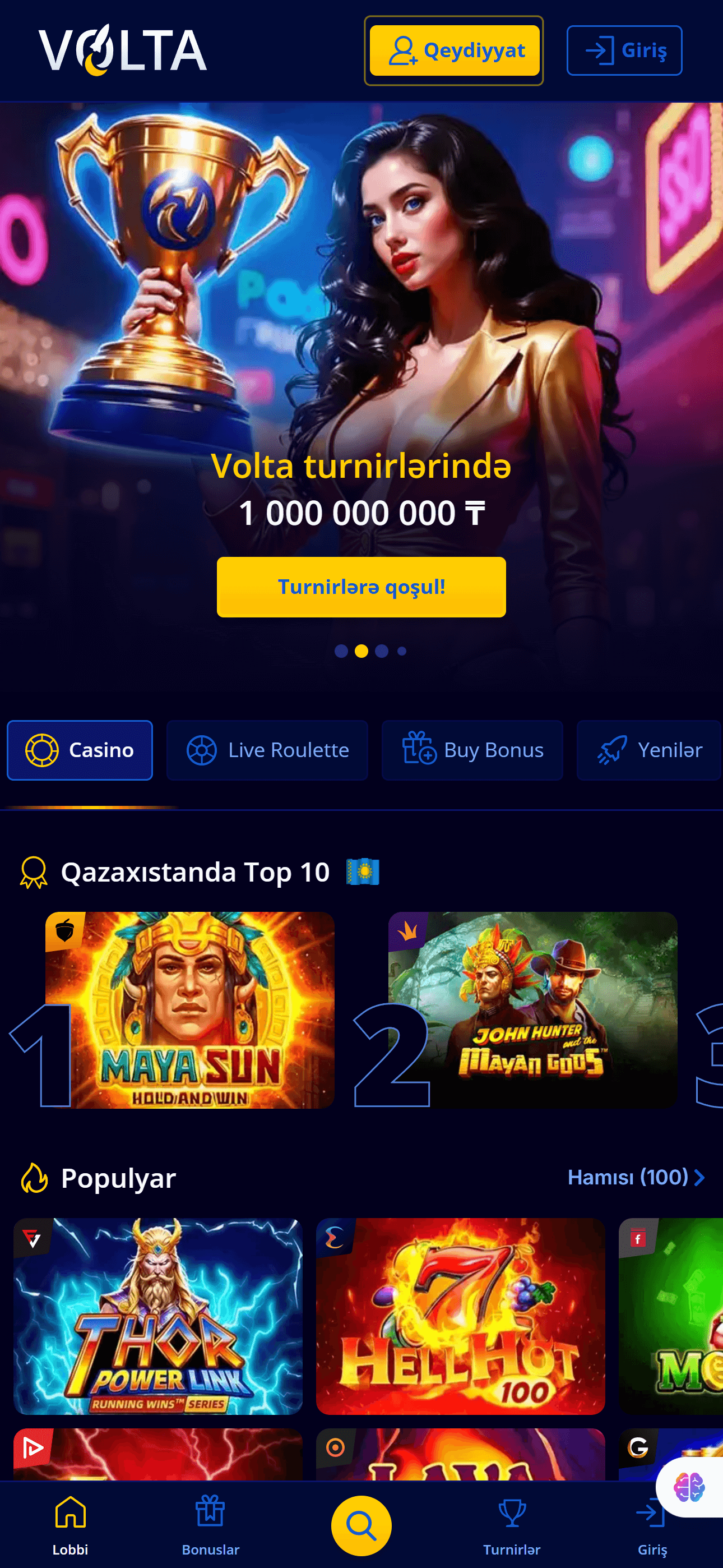 Volta Casino App Screenshot 1